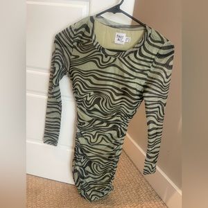 princess polly green and black dress